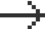 Pixelated right-pointing arrow indicating forward action