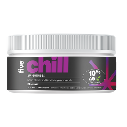 Chill Δ9 GUMMIES hemp blend + additional hemp compounds blue razz 10MG Δ9 PER GUMMY