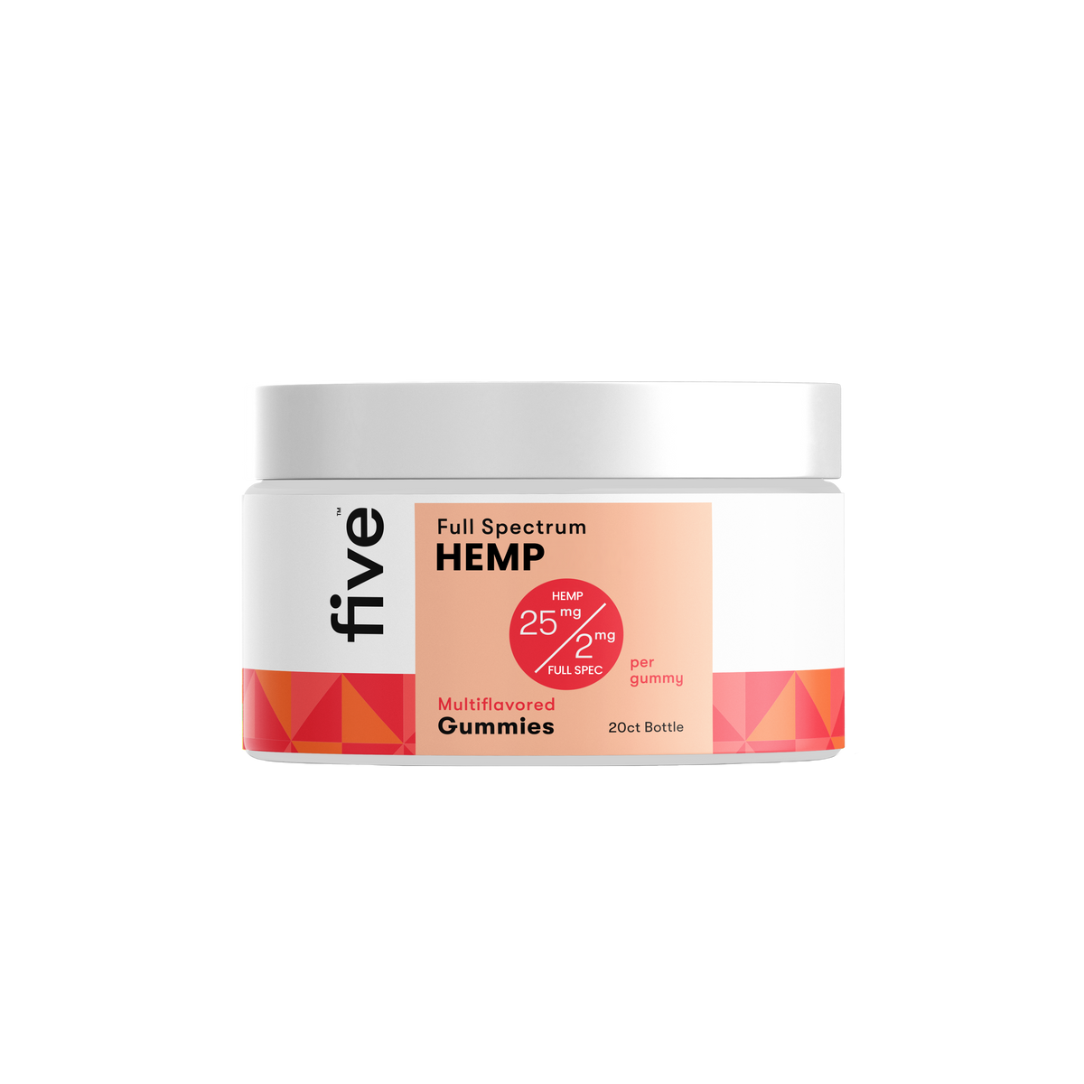Full Spectrum HEMP; HEMP 25 mg / 2 mg FULL SPEC per gummy; Multiflavored Gummies; 20ct Bottle