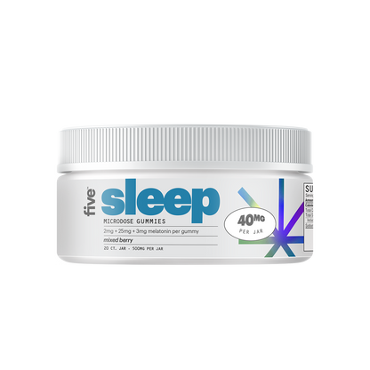 sleep MICRODOSE GUMMIES 2mg + 25mg + 3mg melatonin per gummy mixed berry 20 CT. JAR · 500MG PER JAR 40MG PER JAR